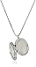 Amazon Collection Sterling Silver Oval Starbust Diamond Locket Necklace, 18
