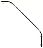 Strongest Extended Reach 60" Single Hook Swinging Hanger Bird Feeder Pole (Made in The USA) (Black)
