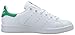 adidas Originals Stan Smith Sneaker, White/White/Green, 5 US Unisex Big Kid