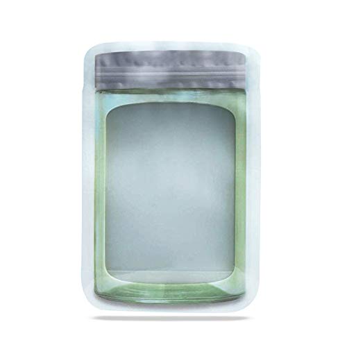 Jar Shape Airtight Seal Bag - Kitchen Organizer Food Storage Reusable and Leakproof Saver Bags - Pack of 10 seal bags (Silver, 5"x7.5") - Thumbnail 7