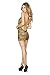Roma Women's Plunge Mini Dress with Open Back & O-Ring Detail