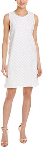 Hutch Womens Linen-Blend Shift Dress, S, White