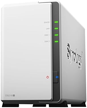 Synology Disk Station DS216J 2-Bay NAS, 2x6TB NAS HDD Installed, RAID 1 Mirror Built, EV-DS216J12N, w/ evodo All-Systems-Go
