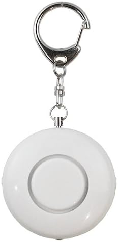 120 dB White Personal Alarm SOS Emergency Self Defense Keychain/Anti Wolf Alarm/Electronic Device for Elderly/Women/Kids/Adventurers/Anti-theft Alarm/Night Workers Fashion Bag Decoration