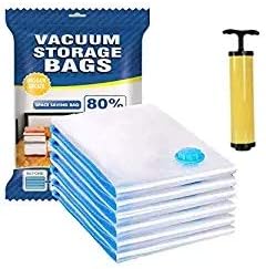 YOUUD Vacuum Storage Bags Space Saver Vacuum Bags Space Saver Vacuum Space Saver Bags Vacuum Storage Small Space Saver Vacuum Pump Small Space Saver Bags Space Saver Vacuum Cleaner RESUABLE （8 Pack）
