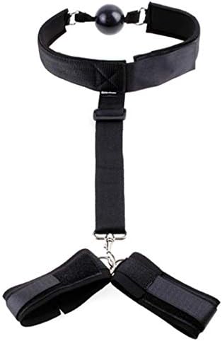 Hotsexon Black mouth plug bed restraint set women men cosplay Couple