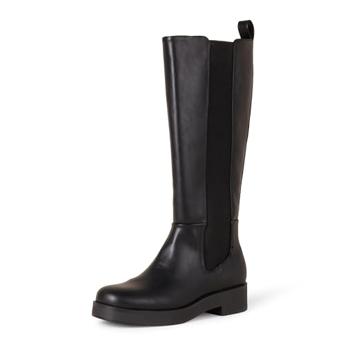 Amazon Essentials Womens Tall-Gusset Knee-High Boots, Black, 3 UK
