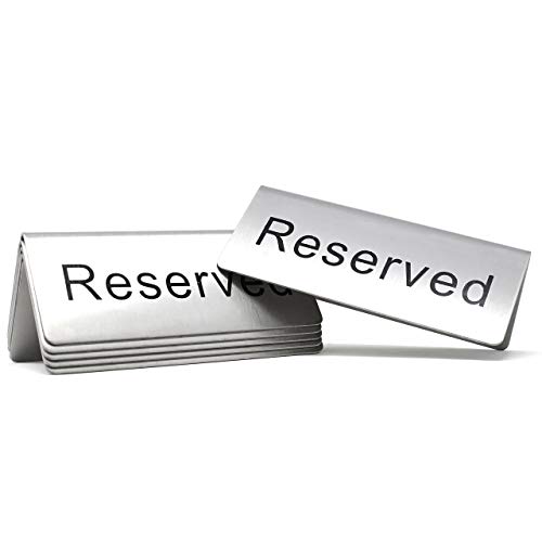 amazon com reserved table signs 4 75x1 75 6 pack home kitchen reserved table signs 4 75x1 75 6 pack