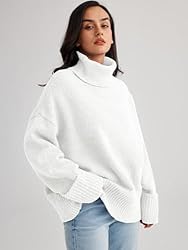 LILLUSORY Women's Turtleneck Long Sleeve Oversized