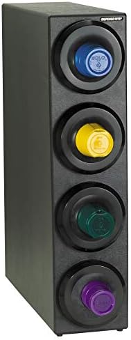 Dispense-Rite SLR-S-4BT Countertop Cup Dispensing Cabinet with (4) SLR-2F, Black Polystyrene