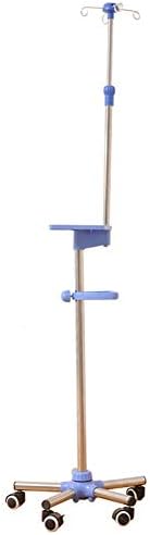 Service Carts Stainless Steel Deluxe Drip Stand Infusion Holder for Hospital | IV Pole Telescopic Stand with Removable 5 Legs for Stability (color : Style 2)