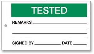 Dynamic-Res BRADY - 256551 - TAG, TESTED, 75 X 150MM Pack of 10