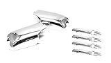 SIZVER Chrome Door Mirror+Handle Covers For 2009-2015 Honda Pilot -Fit with turn signal only-