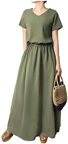 ライオンガーデン 4色展開 春夏 夏 半袖 ロング ワンピース シンプル 無地 ベルト付き M Xl レディース