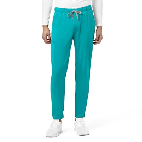Wink Renew Men's Jogger Scrub Pant, Teal Blue, XS SHR