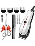 Rantizon Mains Hair Clipper Set Professional Hair Cutting Kit for Men Skin-Friendly Blades Electric Hair Cutting Machine Precision Trimmer Multi Grooming Barber Kit with Attachments Free Gift Scissors