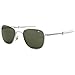 AO Original Pilot Sunglasses 57 mm Silver Frame True Color Gray Glass