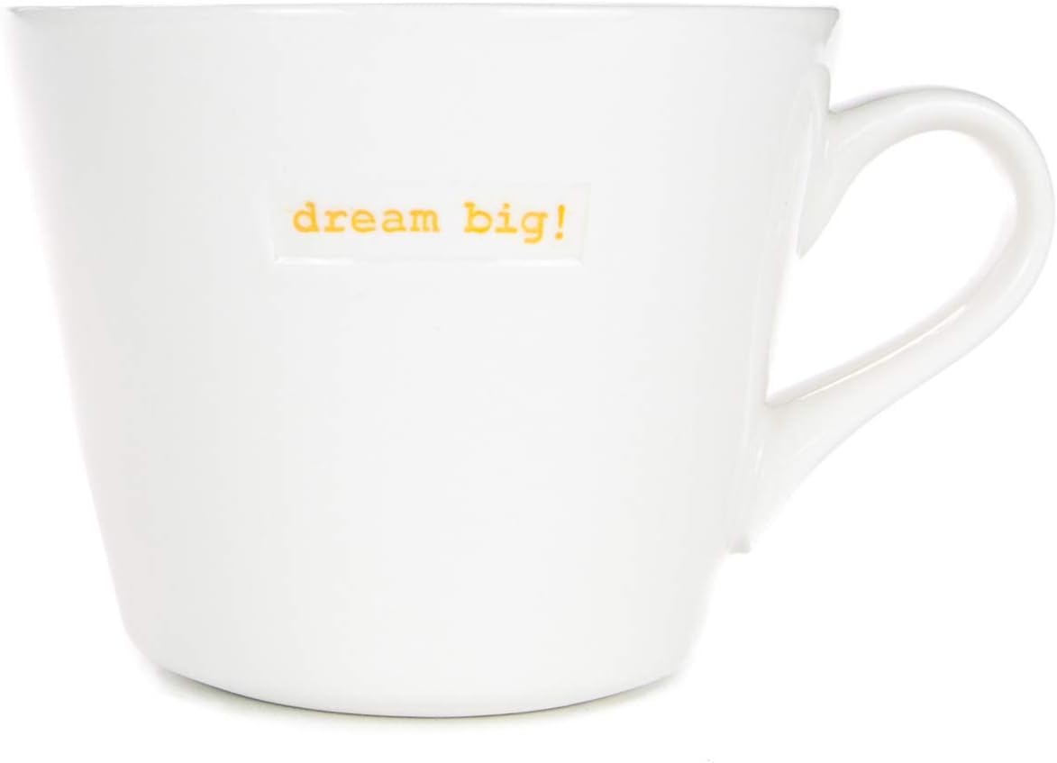 Keith Brymer Jones - Word Range - Standard Ceramic White Mug - Dream Big! - 350ml - Gift Boxed