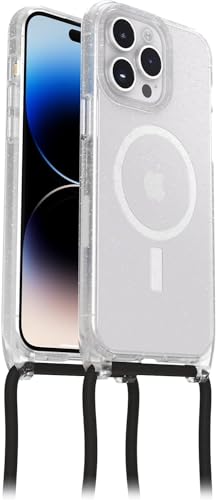 OtterBox Cover React Necklace con MagSafe per iPhone 14 Pro Max, Custodia sottile, aantishock con cordone da collo, adattabile e intercambiabile, testata MIL STD 810G, Stardust- Senza Retail Package