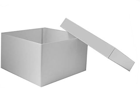 giftbagshopLuxurious Gift Box for Birthdays, Christmas, Weddings or Corporate Gifts Pearlised Gold Square Gift Box 175 x 175 x 105mm (Silver)