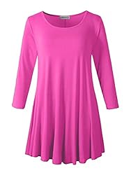 LARACE 3/4 Sleeve Shirts for Women Plus Size Tunic