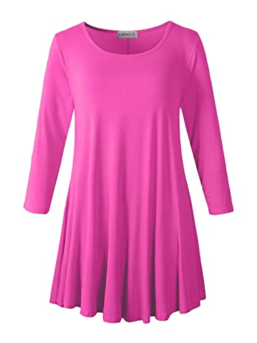 LARACE 3/4 Sleeve Shirts for Women Plus Size Tunic