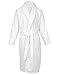 LUXEHOME 100% Cotton Terry Bathrobe - Luxury Shawl Collar Soft Spa Robes for Women and Men, White (Large, White)