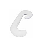 Cheer Collection White Pillowcase for J Shaped Pillow