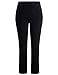 Chicwe Women's Plus Size Stretch Straight Leg Solid Pants with Double Tabs Waistband - Casual and Work Pants Trousers