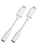 [2-Pack] USB C to 3.5mm Headphone Jack Adapter Built-in DAC Hi-Res Realtek ALC4021 ALC5663 Chipset Type-C to Aux Audio Cable Compatible with iPad Pro 2018 / Google Pixel 3 3XL 2 2XL / OnePlus 6T 7