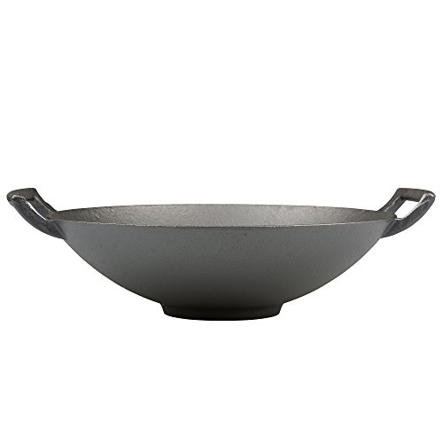 It's Useful Cast Iron Wok - 14 Inches, Black