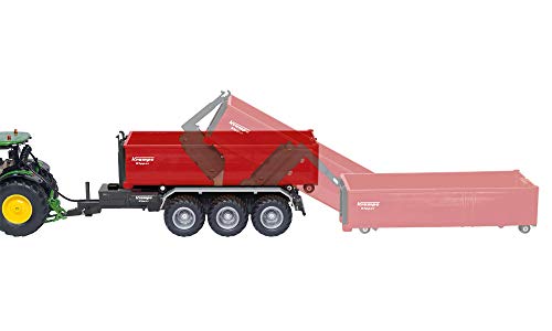 siku 6786, 3-Achs-Hakenliftfahrgestell mit Mulde, 1:32, Fernsteuerbar, Für SIKU CONTROL Fahrzeuge mit Anhängerkupplung, Metall/Kunststoff, Rot – Bild 2