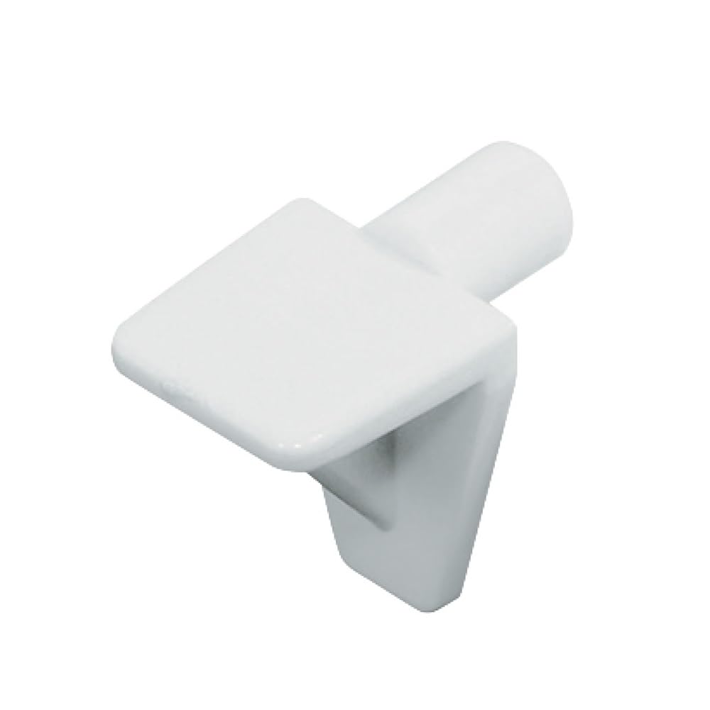 12 x Häfele Shelf Support, for Wooden and Glass Shelves and Ø 5 mm Hole, White Plastic, Direct Bazaar