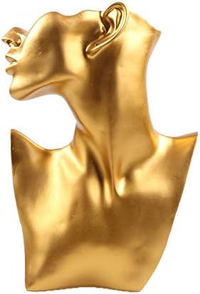 XFkbeA Resin Material Jewelry Showcase Rack Creative Earrings Necklace Figurine Display Stand Necklace Pendant Bust Displays Holder,c