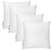 Pal Fabric Pack of 4 20x20 Soft Cotton Feel Microfiber Square Pillow Insert for Sham or Decorative pillow Made in USA (20x20)
