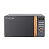 Russell-Hobbs-RHMD714G-17-L-700-W-Scandi-Grey-Digital-Microwave-with-5-Power-Levels-Wood-Effect-Handle-Dials-Clock-Timer-Automatic-Defrost-Easy-Clean-8-Auto-Cook-Menus Russell Hobbs RHMD714G 17 L 700 W Scandi Grey Digital Microwave with 5 Power Levels, Wood Effect Handle & Dials, Clock…