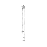 Aokarry Womens Long Chain Moon and Star Earrings