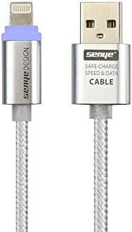 SENYE Smart Nlyon Braid LED Lightning Fast Charge Cable Sync Cable 9 Pin for iPhone 7 6 6s plus - 1M