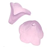 Lucite Trumpet Calla Lily Flower Beads Matte Lilac Purple 10mm (12)