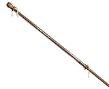 Toland Home Garden Metal Flag Pole with Anti-wrap Sleeve 5-Foot (60-Inch) House Flag Accessory 407142