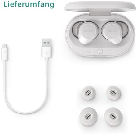TAT1209WT True Wireless In Ear Bluetooth Headphones - Small Buds. Great Value Natural Sound. Dynamic bass, Pocket-Sized Charging case, Clear Calls - White