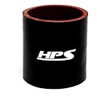 HPS HTSC-500-BLK Silicone High Temperature 4-Ply Reinforced Straight Coupler Hose, 65 PSI Maximum Pressure, 3