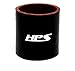 HPS HTSC-138-BLK Silicone High Temperature 4-Ply Reinforced Straight Coupler Hose, 100 PSI Maximum Pressure, 3
