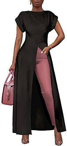 Women Asymmetric Crop Tops Shirts Mesh High Neck Sleeveless Club Tanks Blouses