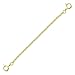Dhravida 3 Inches 14 K Gold Plated 1mm Very Thin Bracelet Necklace Extender Safety Chain Tone Over 925 Sterling Silver