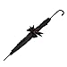 Kung Fu Smith Black Lace Parasol Umbrella for Women, Vintage Victorian Windproof Umbrella, British London Rain Umbrella, UV Protection