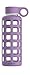 purifyou Premium 32/22 / 12 oz Glass Water Bottle with Non-Slip Silicone Sleeve & Stainless Steel Lid Insert, (Lavender, 12 oz)