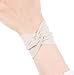 Forgotten Cotton Twist Fabric Wrist Cuff Bracelet (Light Tan)