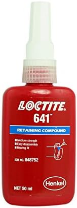 Loctite 641 - Retaining Compound -Medium Strength - Easy Disassembly - Bearing Fit - 50 ML Glue - 50 Pack