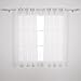 Deconovo White Sheer Curtains 63 Inch Length Grommet Voile Drape Curtains for Living Room 2 Panels 52x63 Inch